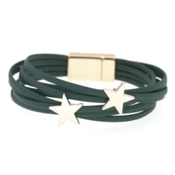 WELLMORE Leather Bracelets for Women Simple Star Multilayer Wide Wrap Bracelet 6 Size 18 Colors Female Jewelry Wholesales