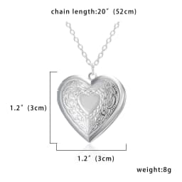 Gold Plated Heart-shaped Pendants Can Openable Photo Frame Love Faith Hope Locket Pendant Necklace Family Jewelry Gift
