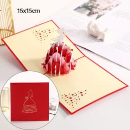 3D Pop Up Love Card Valentines Day Wedding Invitation Anniversary Greeting Cards for Couples Wife Husband Gift With Envelopes