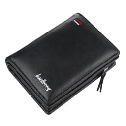 Brand Men PU Leather Short Wallet With Zipper Coin Pocket Vintage Big Capacity Male Short Money Purse Card Holder New