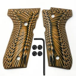 1pair G10 Grips 92fs Grips , 92 Fs, M9, 92a1, 96a1, Full Size Gun Grips with Screws , Sunburst Texture