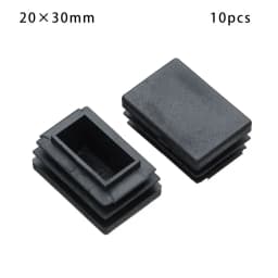 10Pcs Square Plastic Black Blanking End Cap Tube Pipe Insert Plug Bung 10x20~500x100mm Living Room Furniture Bed Frame