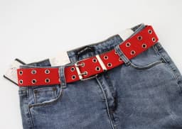 7 Colors! 105cm Solid Canvas Double Row Hole Belt for Men Women Punk Style Waistband for Jeans Pants Trousers 2020 New belt gift