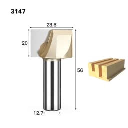 HUHAO 1pc 1/2 1/4 Shank Cleaning Bottom Engraving Slab Surfacing Flattening Router Bit Woodworking Tool CNC Cutter 6-50mm
