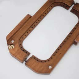 25cmX7.5 cm 1 Set Nature Light Coffee Special Color Holes Sewing Wood Obag Purse Handles Handbag Accessories Wooden Purse Frames