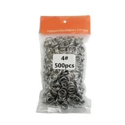 400/500pcs Fishing Split Rings 4-10mm Crank Hard Bait Snap Strengthen Double Loop Split Open Carp Fishing Lure Pesca Accessories