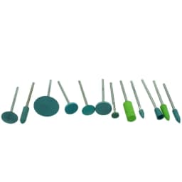 12pcs Silicone Point Rubber Mounted Polisher 2.35mm Shank Jewelry Grinding Head Rotary Tools