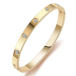Fashion Hollow Star Gift Bangles & Bracelets For Women Party Trendy Jewelry Stainless Steel Rose Gold Color Cuff Wristband
