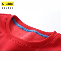 Men's Round Neck 100% Cotton Plus Velvet Long-Sleeved Sweater Custom Printed Embroidery Logo Casual Solid Color Warm Sweater 3xl