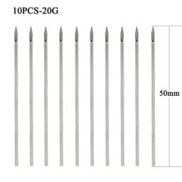 10pcs Surgical Steel Body Piercing Tool Kit Disposable Lip Belly Nose Ear Tragus Piercing Gas Sterilized Tattoo Needles 12-20G