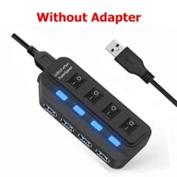 4 Ports USB 3.0 HUB 5Gbps High Speed Expander Multi USB Splitter Adapter with LED Lamp for PC Computer Laptop Accessories
