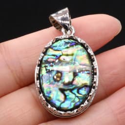 Natural Stone Pendant Egg-Shaped Lace Pendant Rose Quartz/Malachite/Lapis Lazuli/Agates For Jewelry Making DIY Necklace Earrings