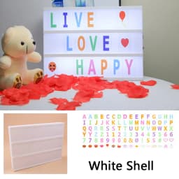 A4 A5 A6 Size LED Combination Night Light Box Lamp DIY Black/Colorful Letters Cards USB AA Battery Cinema Lightbox White Pink