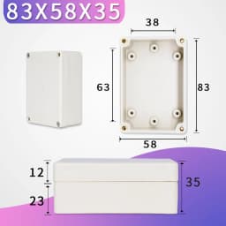Black and white outdoor waterproof box Plastic box Electronic engineering box instrument waterproof junction box shell