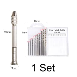 Mini Hand Drill Precision Resin Molds Tool With 10pc Twist Drill Bits For Resin Plastic Wood Keychain Pendant Jewelry Making
