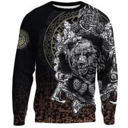 Tattoo Style Hoodie Bear Claws And Hammer 3D Printed Mens hoodies Unisex Sweatshirt Autumn Casual Streetwear DW766