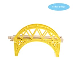 Wooden Train Track Bridge Beech Wooden Railway Set Accessories Fit for All Brands Wood Tracks Pieces Educational Toys For Kids