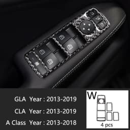 Carbon Fiber For Mercedes A GLA CLA Class W176 X156 C117 Car Interior Gearshift AC CD Panel Door Armrest Cover Trim Accessories