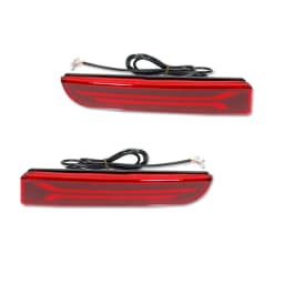 2x For Mitsubishi Lancer Evo X Outlander Red Reflector Rear Back Tail LED Bumper Brake Stop Running Light Fog Lights Turn Light