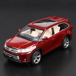 1:32 Toyota Highlander SUV Alloy Car Model Diecasts & Toy Metal Off-road Vehicles Car Model High Simulation Collection Kids Gift