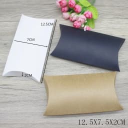 10pc Multis Size Gifts Box Vintage Kraft White Gifts Package Pillow Box Paper Party Suppiles Wrapping Jewelry Package