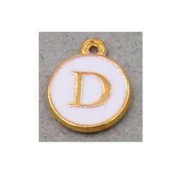 10pcs/26pcs Alphabet Letter Double Face Enamel Charms KC Gold color White Enamel  12*15mm pendants jewelry making Handmade craft