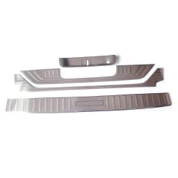For Mercedes-Benz Vito V-Class W447 2014-2024 Stainless Silver Rear Trunk Inner Outer Bumper Plate Protector Guard Cover Kit