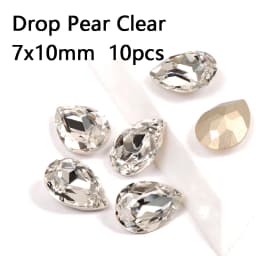 Different Shapes Super Clear 10PCS Rhinestones Glass DIY Accessories Crafts Crystal Jewels Beads For Nail Art Garment Decoration