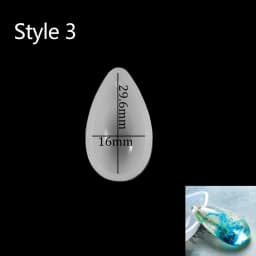 1pcs Water Drop Pendants Silicone Mold Transparent Epoxy Resin Molds Crystal Earrings Necklaces For Diy Jewelry Making Tool