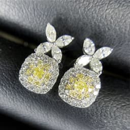 CAOSHI Dainty Female Stud Earrings with Shiny Yellow Crystal CZ Temperament Women Accessories for Party Luxury Lady Jewelry Gift
