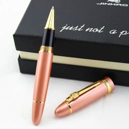 Jinhao 159 Luxury Yellow and Silver Clip Ballpoint Pen with Velvet Bag Free Shipping Rollerball Pens
