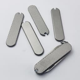 1Pair Titanium Alloy Chip Modified TC4 Handle Patch For DIY Knife Handle Material Making For 58 mm Swiss Knife