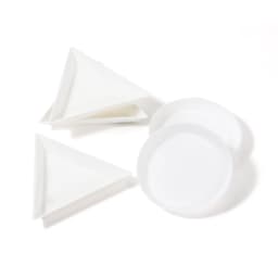 10pcs/lot beauty nail Dotting rhinestone Triangle Round Plate For Jewelry Beads Display Plastic Tray Packaging White Containers