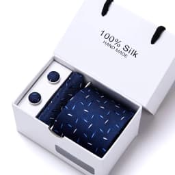 Brand 100% Silk Ties Gift box Office Men Classic Party Wedding striped 7.5cm Silk Wedding Floral Tie Necktie Handkerchief Set
