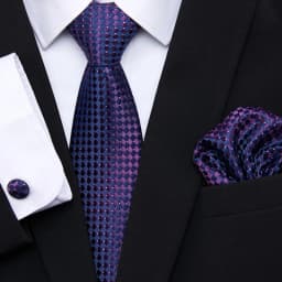 Hot Sale 7.5 cm Tie Pocket Squares Cufflink Set Necktie Pink Purple Hombre Printed Formal Clothing Accessories Fit Party