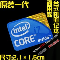 Original Core i7 3 4 5 6 7 8 9 10th Generation Laptop Desktop CPU Label Sticker