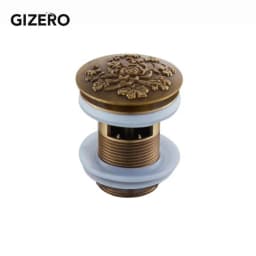 Bathroom Basin Sink Pop Up Drain Antique Brass Carved Waste Stopper Clic-clac Waterlet Vanity Sink Waste Drainer ZR2023