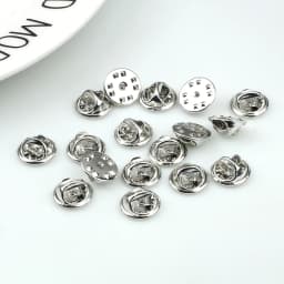 20/50/80/100Pcs Squeeze Badge Base Butterfly Clasp Cap Nail Tie Back Stopper Brooch Lapel Buckle Pin Holder DIY Jewelry Findings