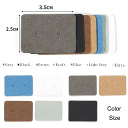50-100pcs 2.5x3.5cm Ear Studs Card Earring Display Card Packaging Cardboard Blank Kraft Paper Price Tag for DIY Jewelry Gift
