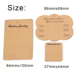 50pcs Earrings Necklaces Display Card Cardboard Earring Packaging Hang Tag Card Ear Studs White Paper Card Jewelry DIY Wholesale