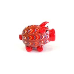 Different Styles Murano Glass Pig Mini Figurines Cute Tiny Animal Craft Ornaments Home Table Fairy Garden Room Kawaii Decoration