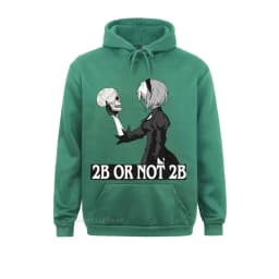 NieR Automata Hoodie 2B Or Not 2B Men Hooded Pullover Funny Cotton Long Sleeve Jacket Anime Plus Size Tops