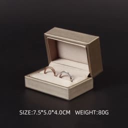 New Satin cloth jewelry box Gold PU Leather Ring Box Bracelet Necklace Box Pendant Gift Box For Jewelry Wedding Gift Box
