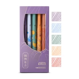 KACO 5pc/Lot Gel Pen Set 2021 New Pучка 0.5MM Color Ink Chinese Style School Pens Stationery Supplies for Student Office