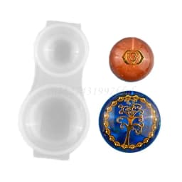 Faceted Round Square Orgonite Resin Pendant Mold Crystals Stones Orgone Silicone Resin Mold Keychain Jewelry Making Tool