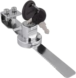 4Pcs Sliding Glass Door Lock Display Case Lock Ratchet Lock with Chrome Finish, Security, Keyed Alike Showcase Display