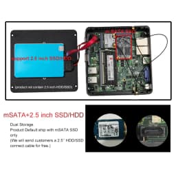 Intel Celeron J6412 Mini PC with Dual LAN 2xRS232/485 4xUSB 1xHDMI Support WiFi 4G LTE Linux Pfsense Computer Windows10 Ready