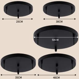 Ceiling Plate Multi Size DIY Black/White Plate 2/3/4/5 Holes Light Fittings Round Rectangular Straight Accessories Lamp Base