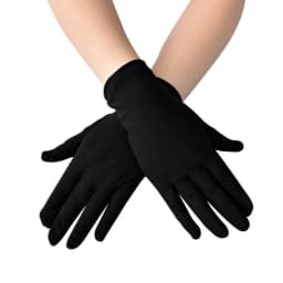 Women Milk Silk Breathable Thin Etiquette Performance Elasticity Dance Dress Retro Party Prom Decoration Cosplay Short Gloves