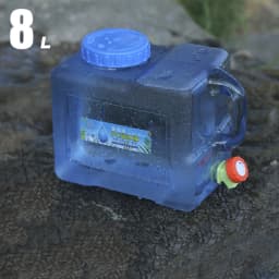 5/8L Car Portable Handheld Water Container PC Outdoor Self-Driving Tour With Faucet Camping Square Barrel Plastic Storage Bucket